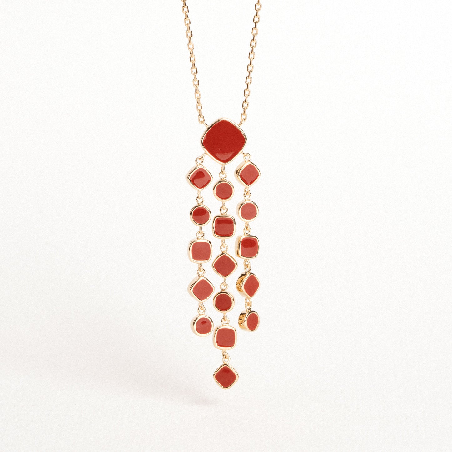 Collier Alba Email Rouge