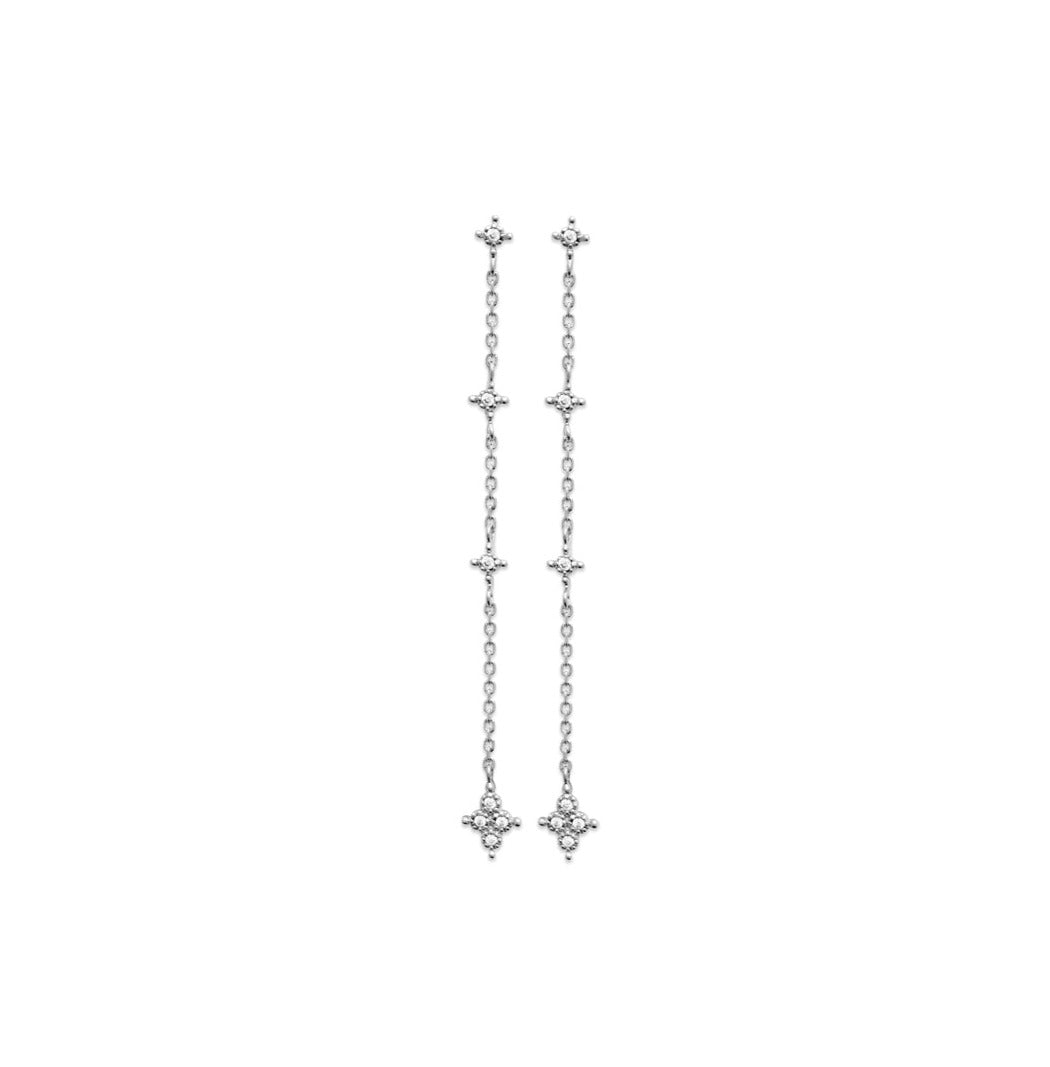 Boucles longues strass