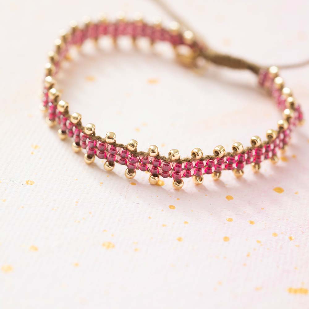 Bracelet Gemstone perles de verre double