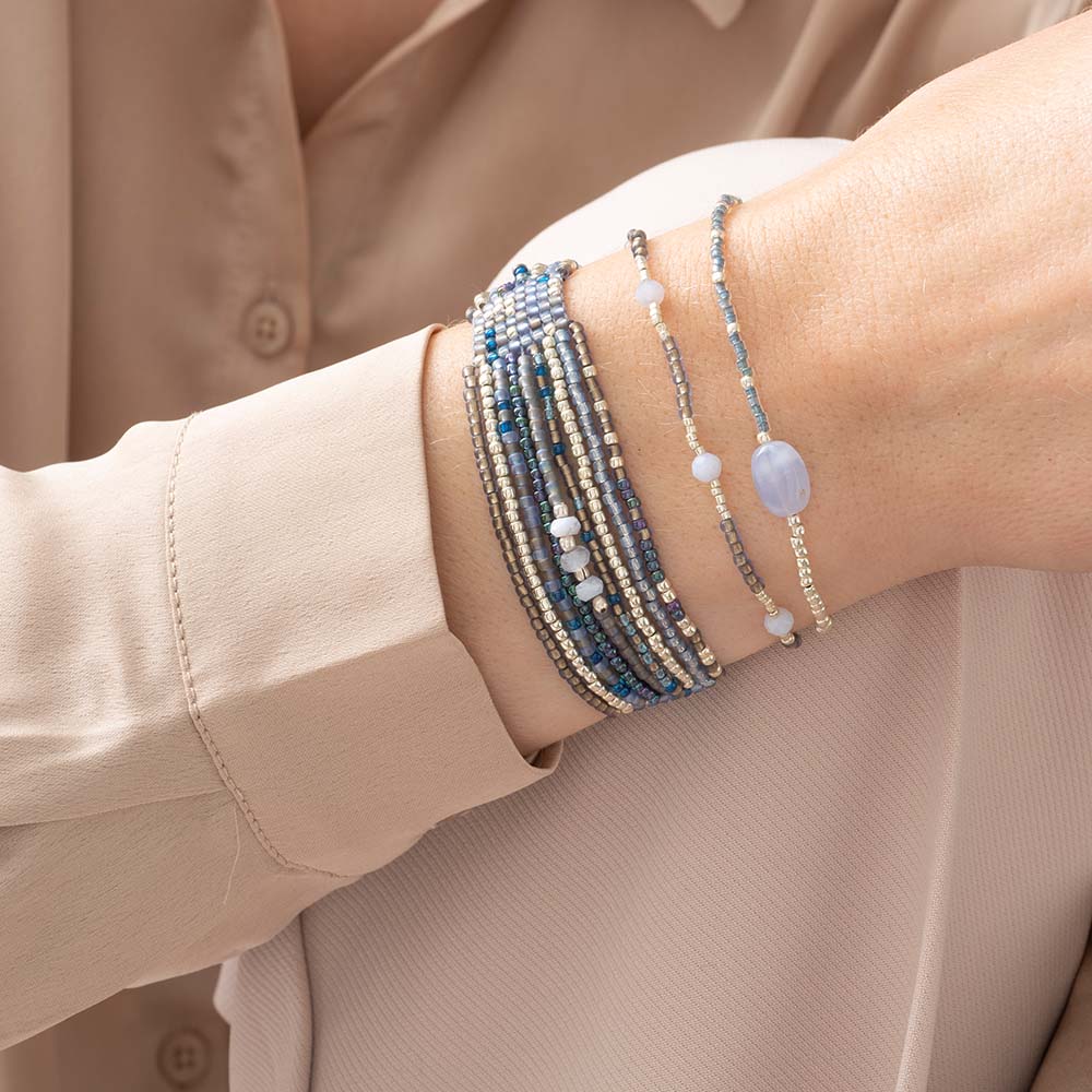 Bracelet Gemstone perles de verre