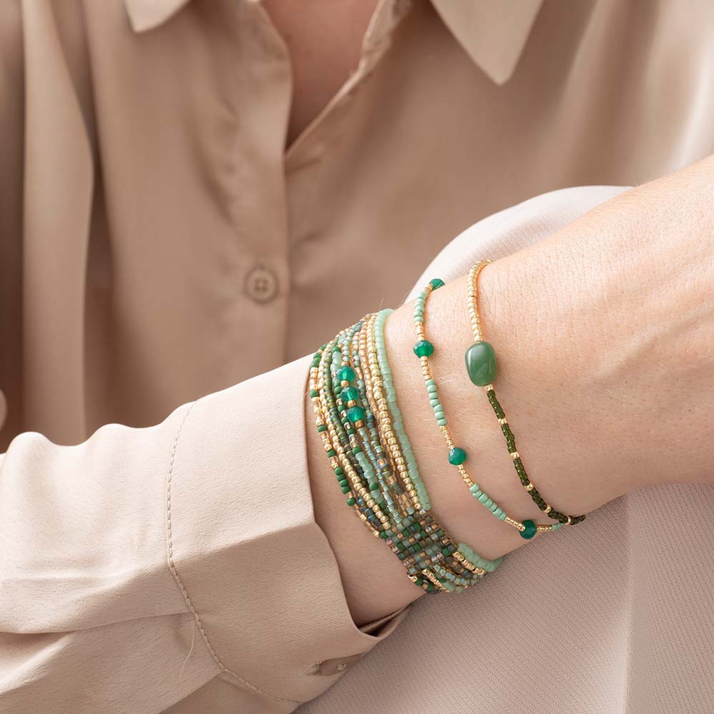 Bracelet Gemstone perles de verre