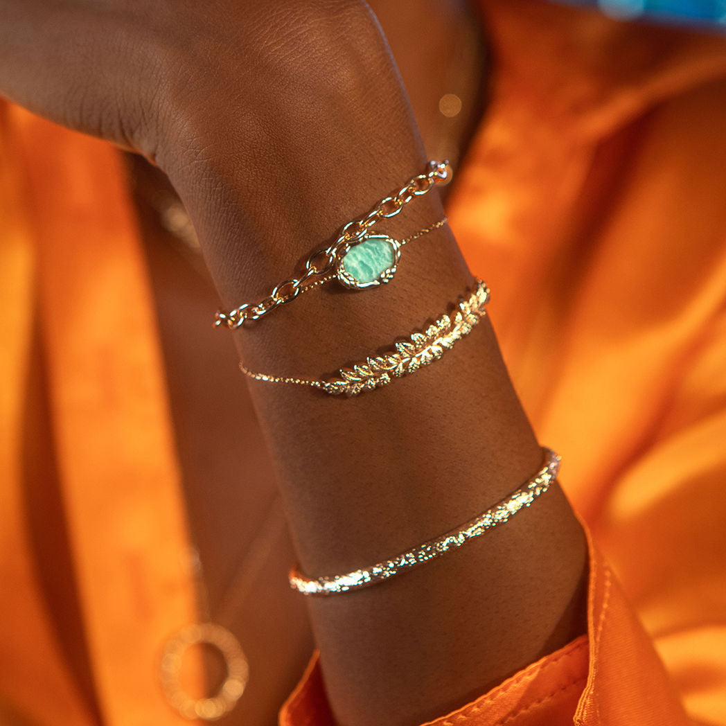 Bracelet chaine Poppi Amazonite