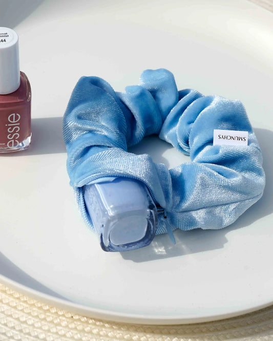 Chouchou Bleu ciel avec zip