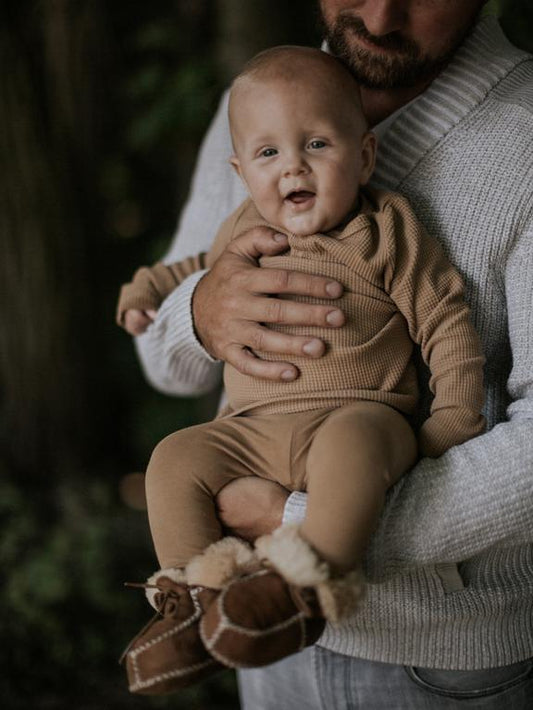 Reste 1 ! Haut gaufré camel