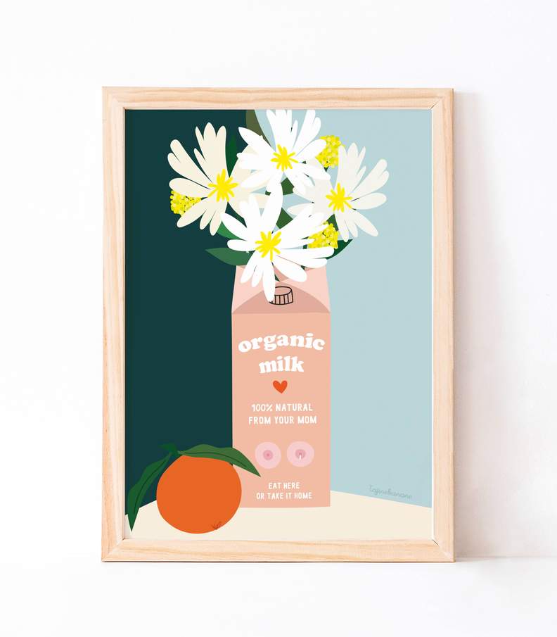 La mini'affiche Organic milk
