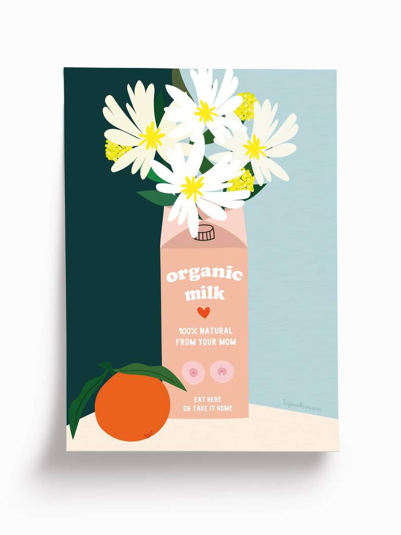 La mini'affiche Organic milk