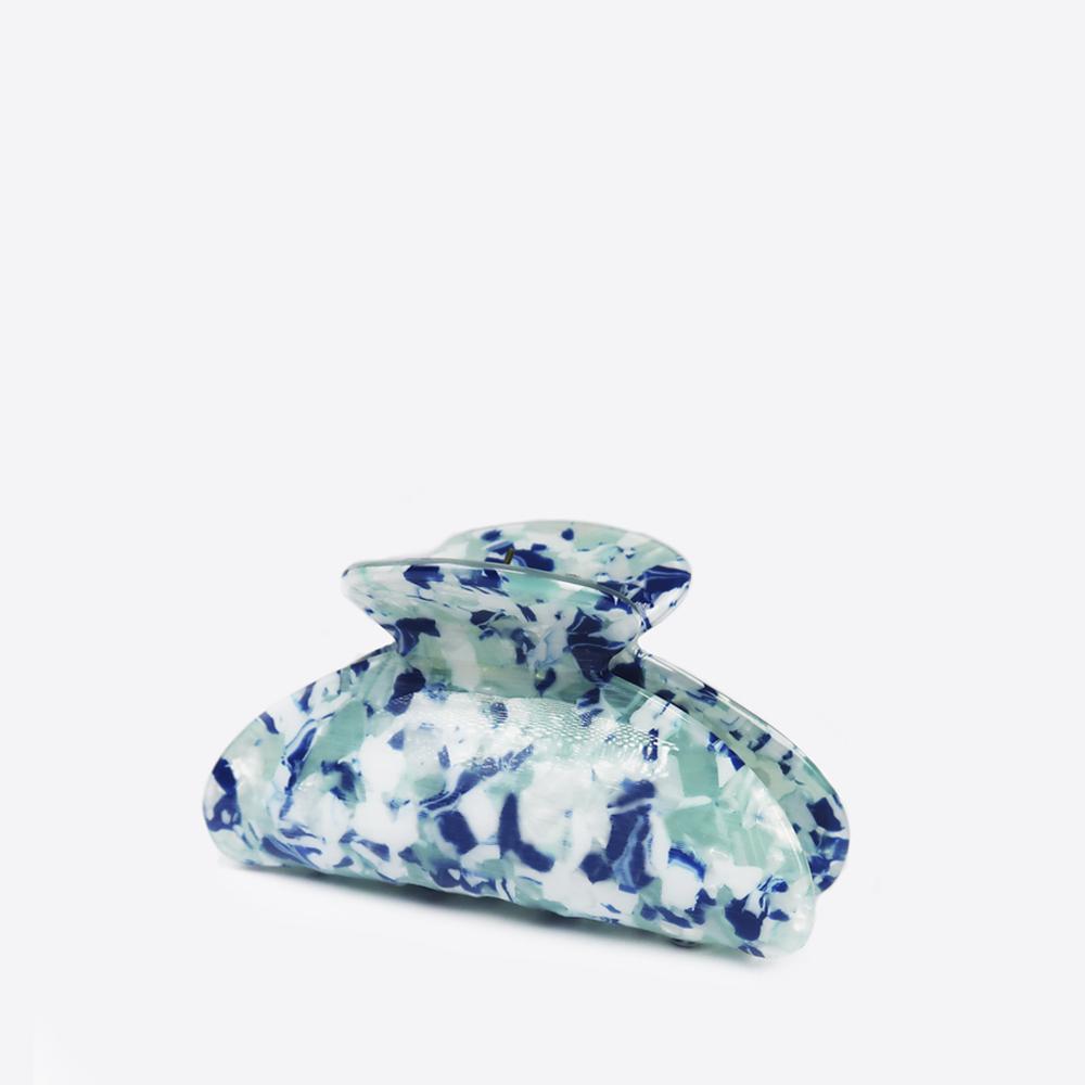 Pince Carla bleue marbrée