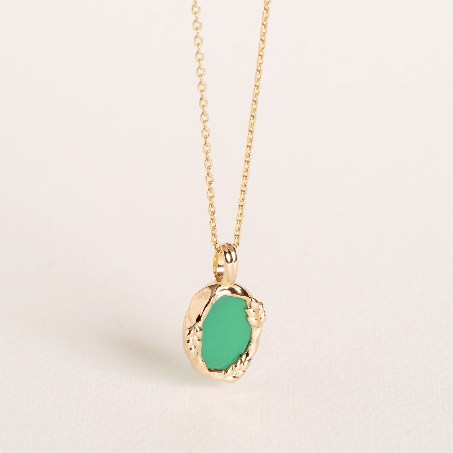 Pendentif Poppi Agate Verte
