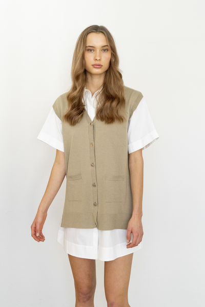 Gilet long en maille