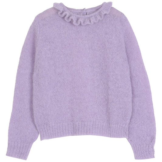 Reste 1 ! Pull Alpaga parme