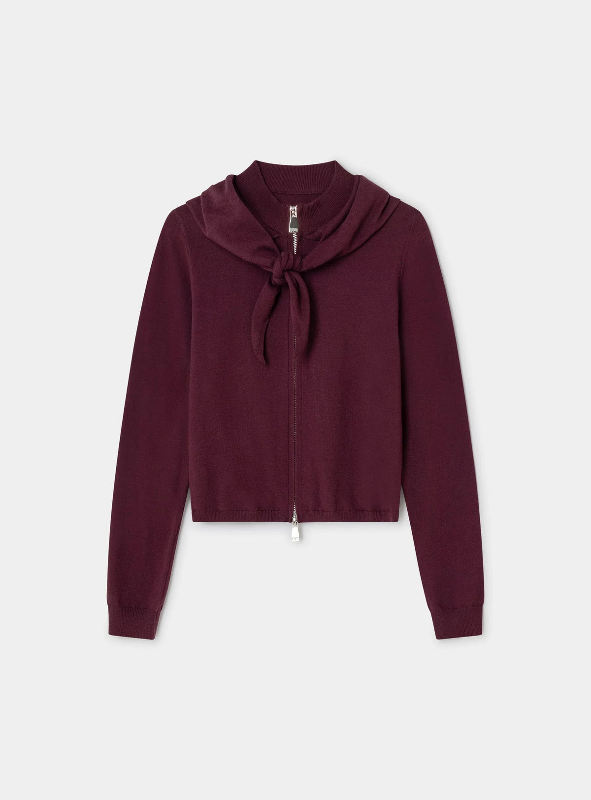 Frida Plum Zipper Knit Laagam