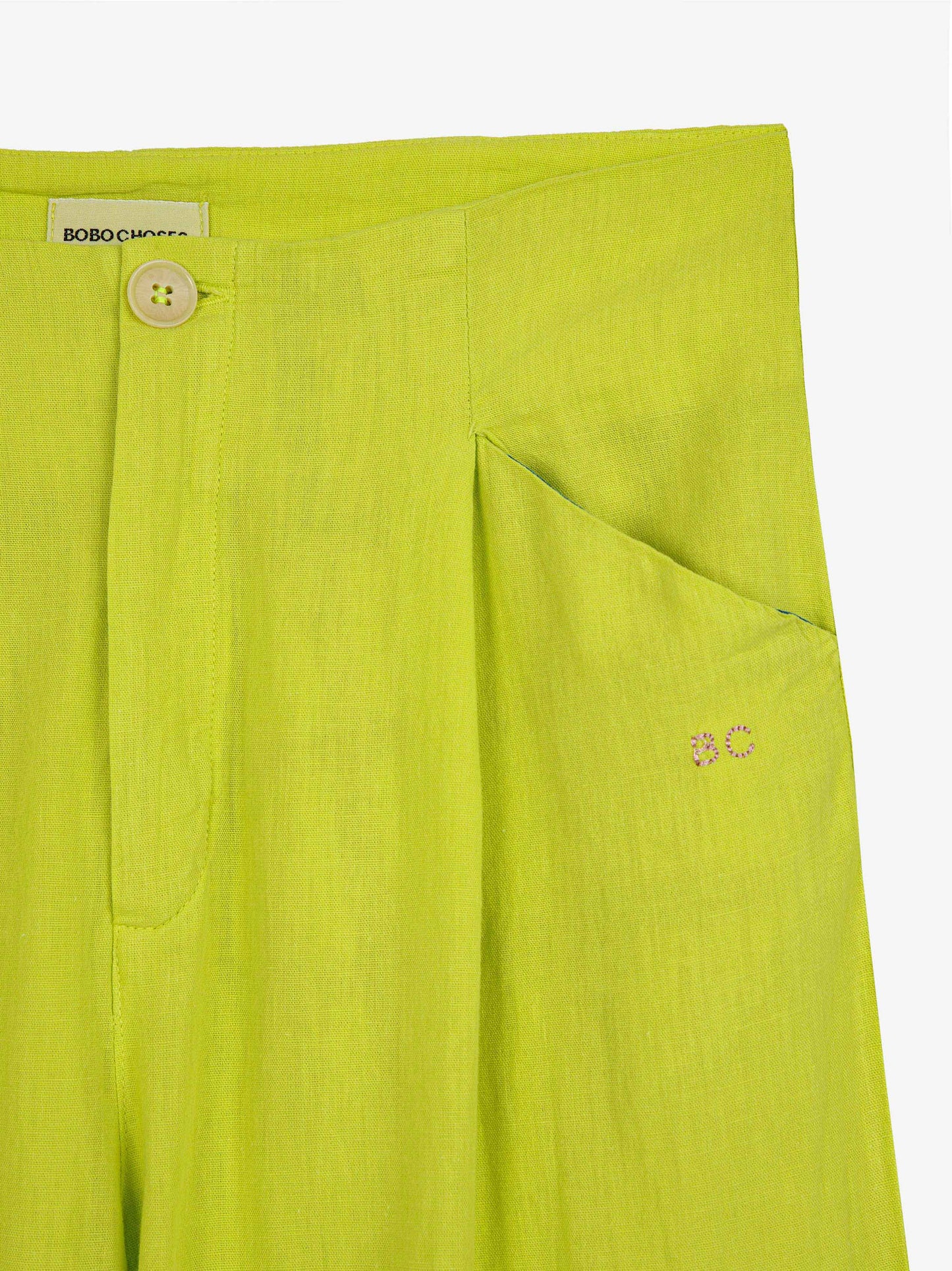 Pantalon vert citron à pinces