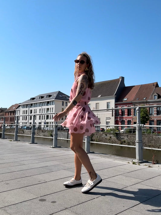 Combinaison Short à Pois Tendance