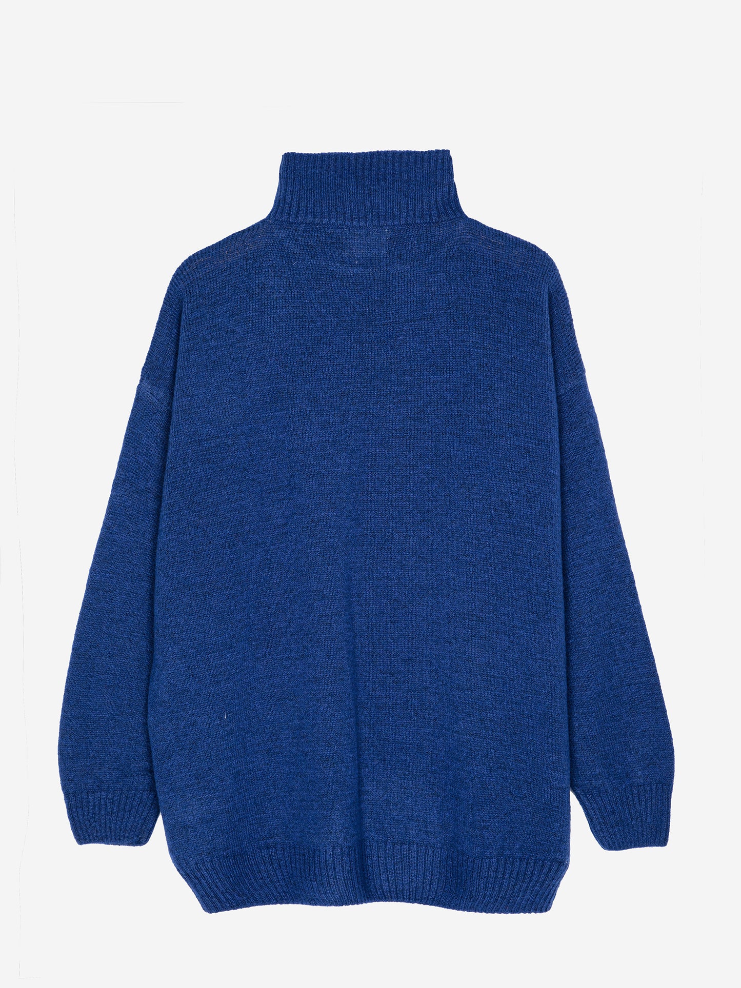 Pull long col roulé