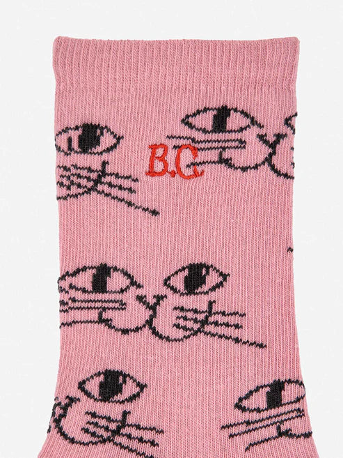 Chaussettes chat souriant
