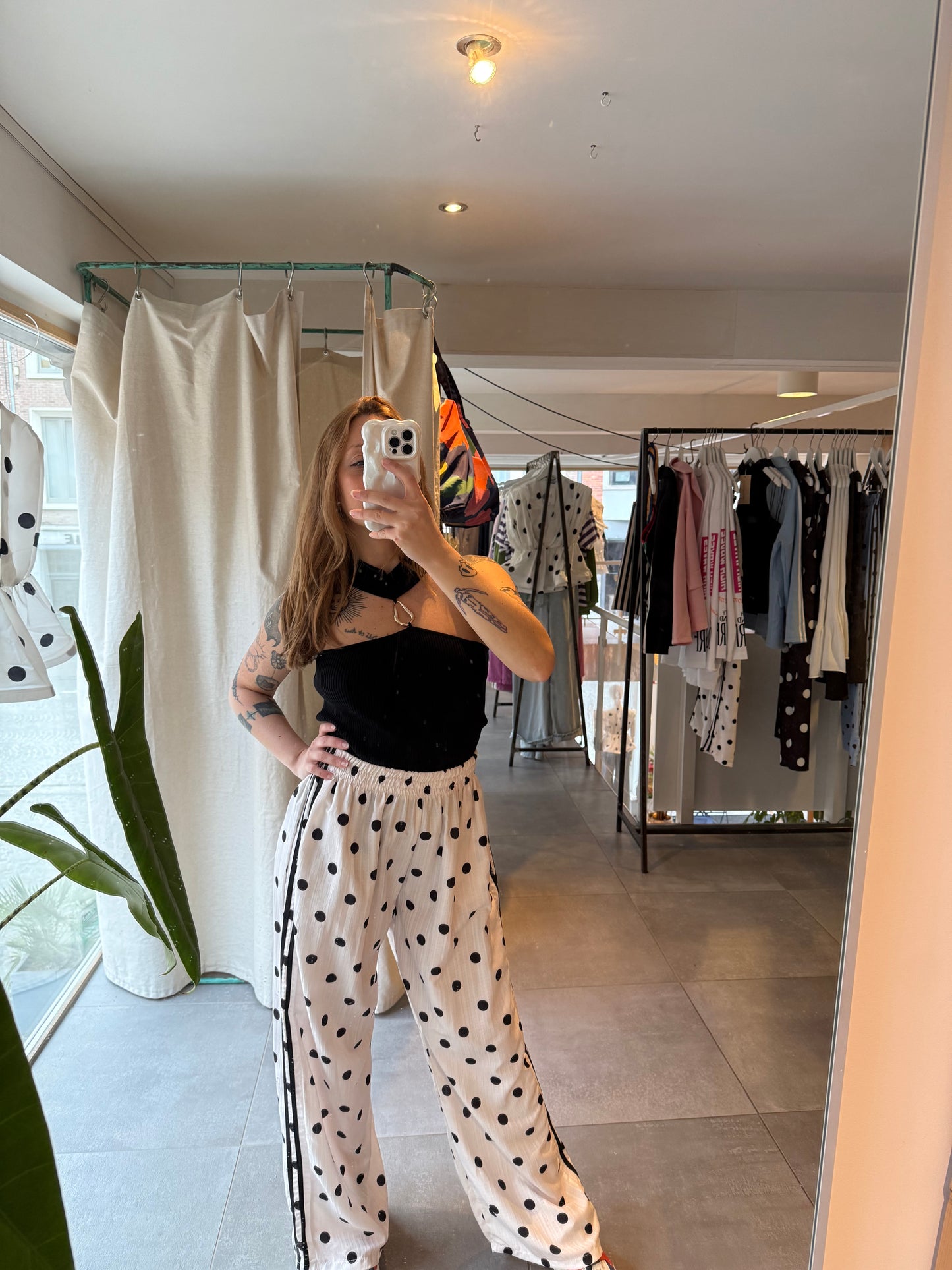 Reste 1 ! Pantalon à pois Bleu ou Blanc