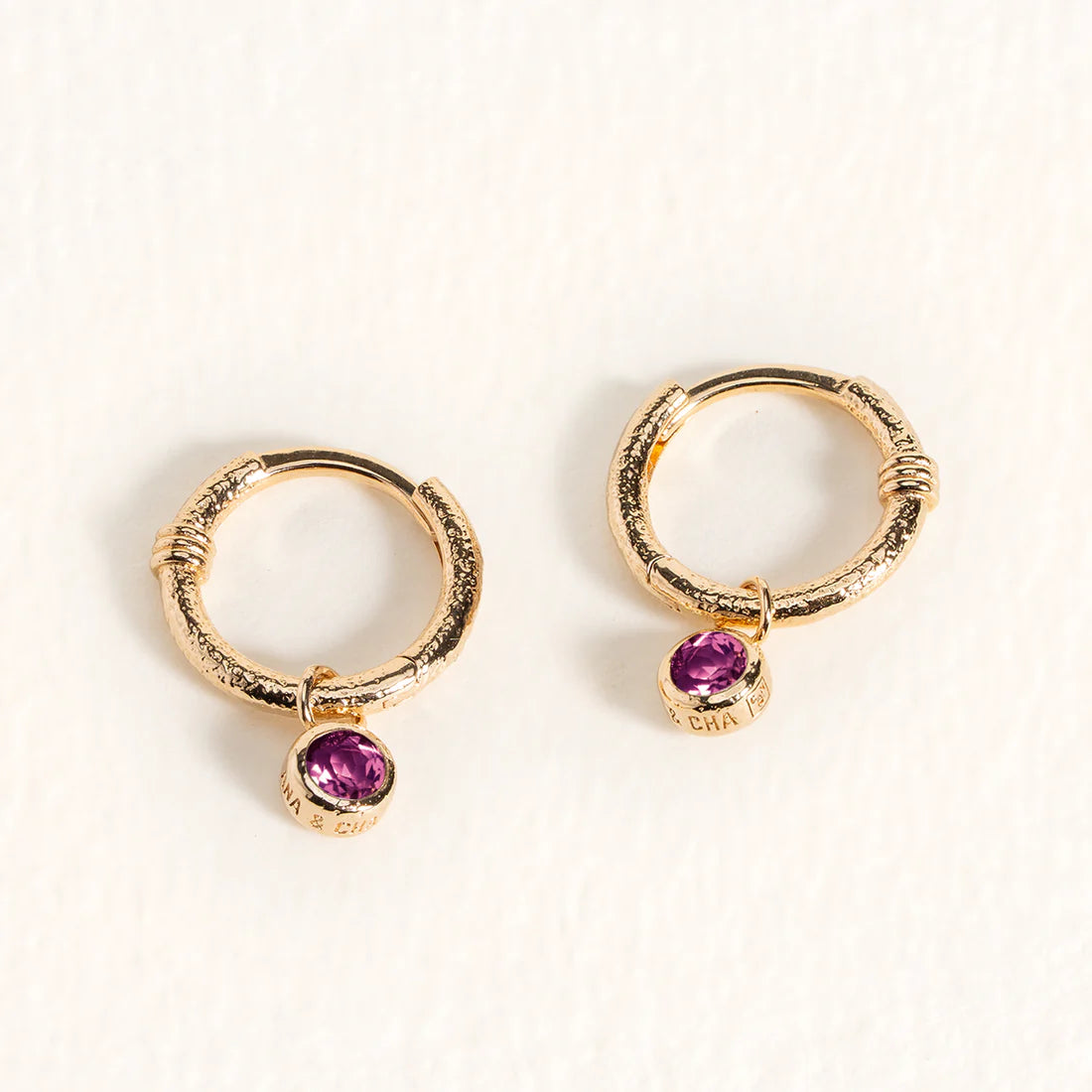 Mini Créoles Tess Rhodolite