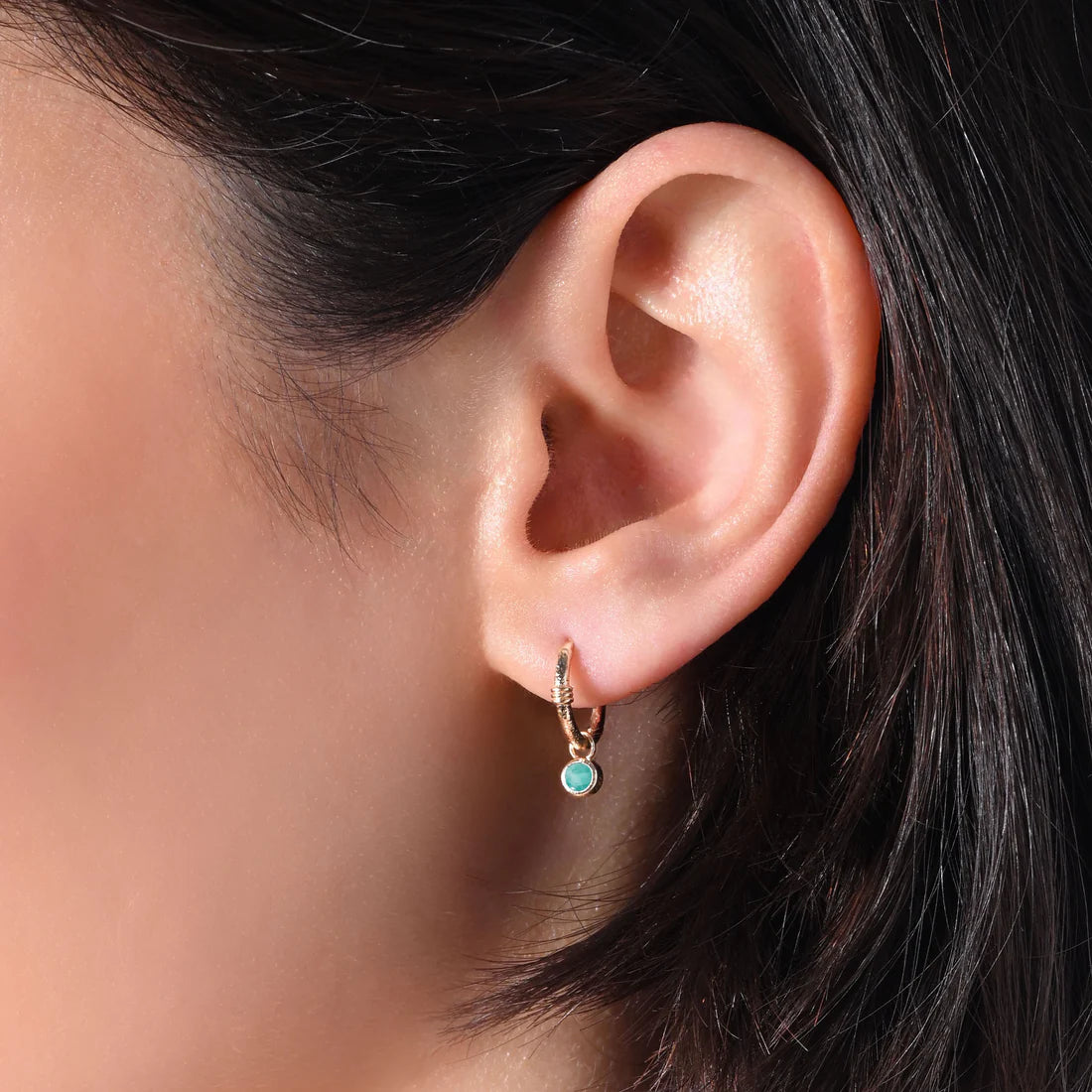 Mini Créoles Tess Amazonite