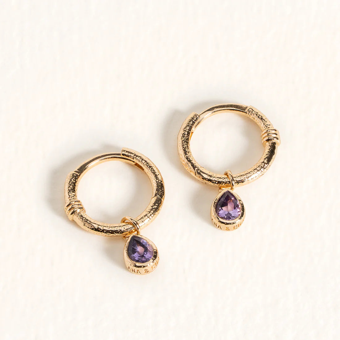 Mini Créoles Tess Amethyste