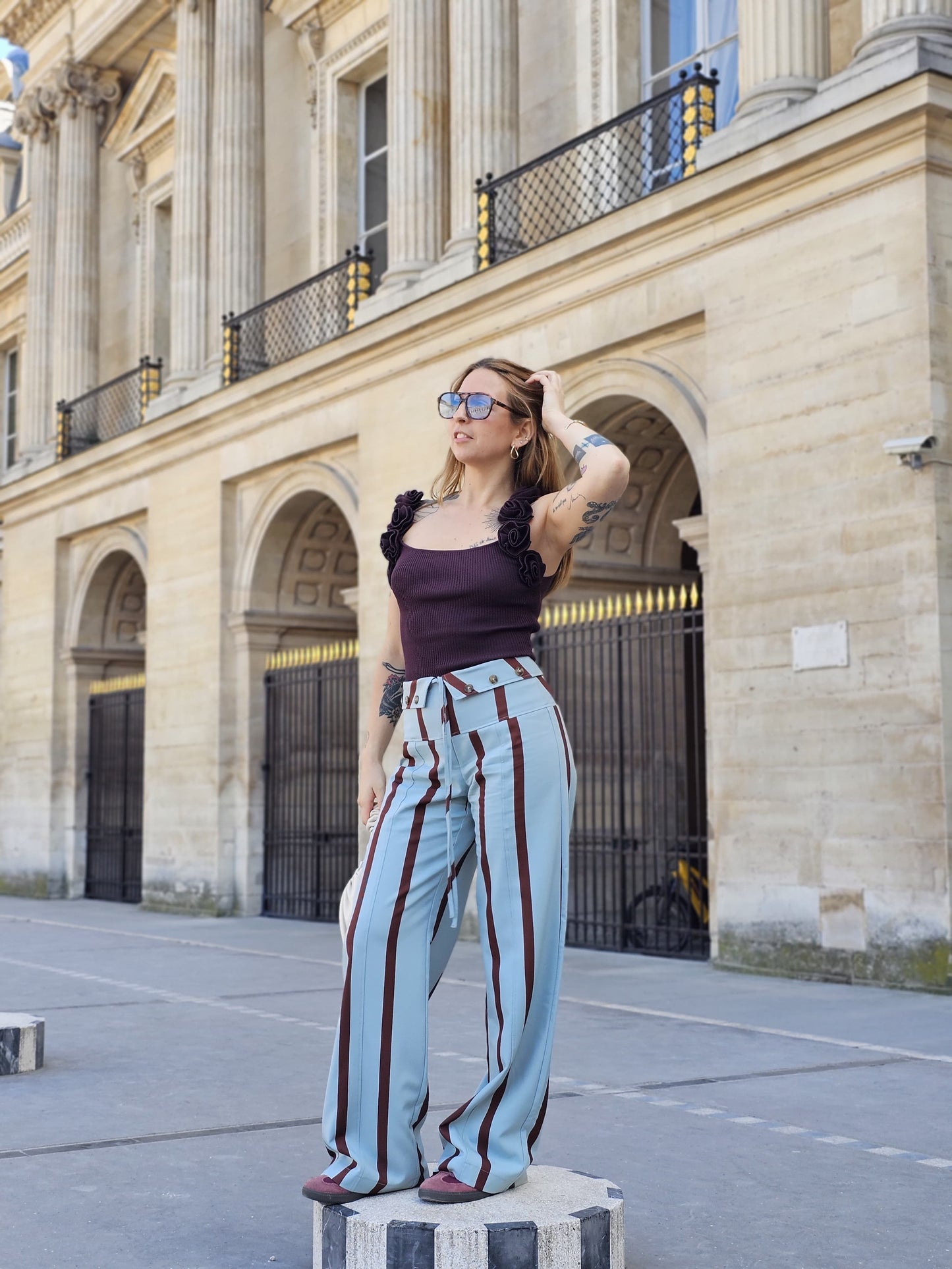 Pantalon rayé