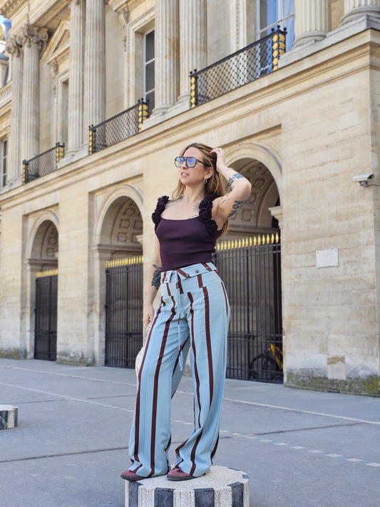 Pantalon rayé