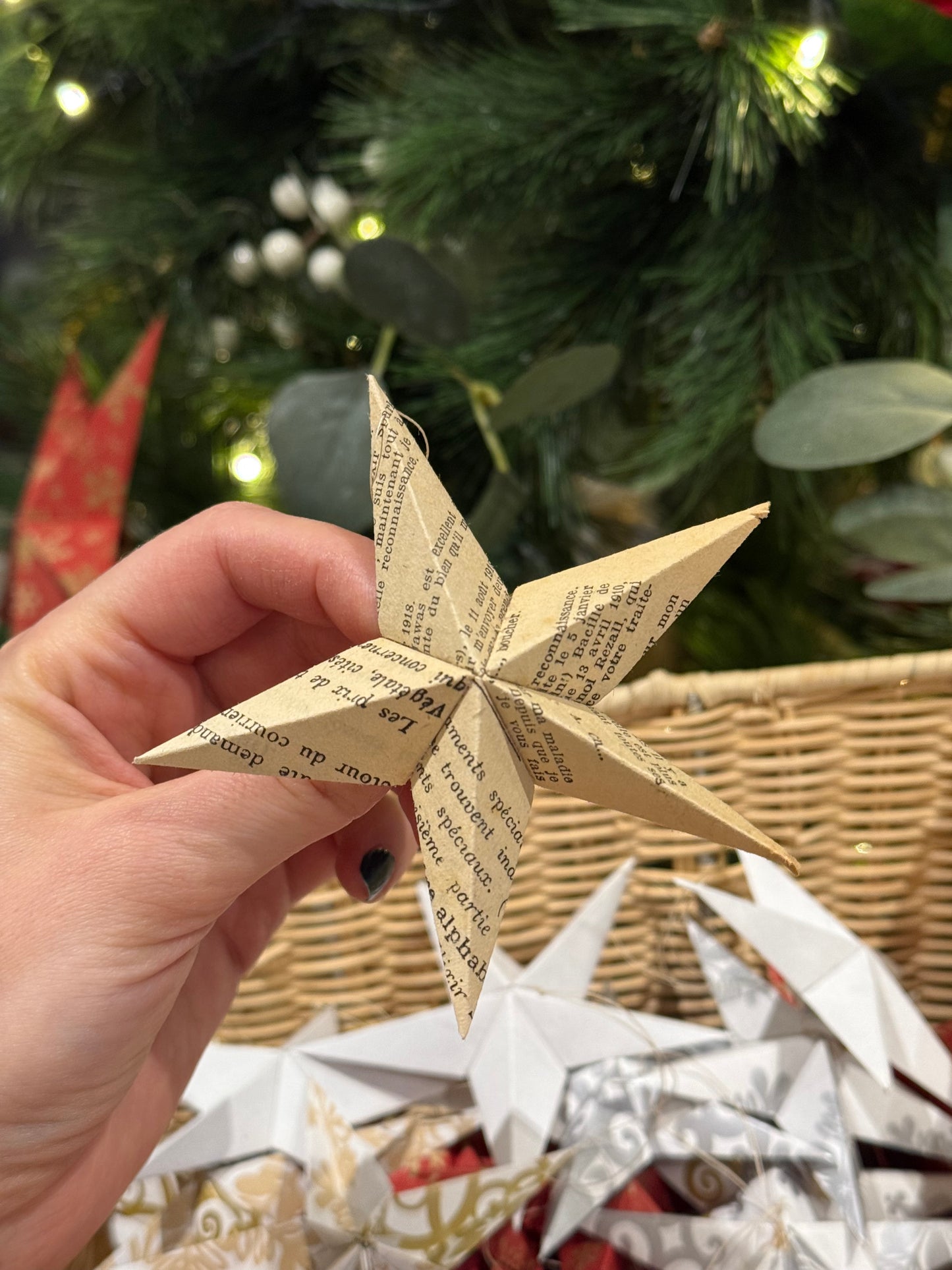 Étoile de Noël en papier