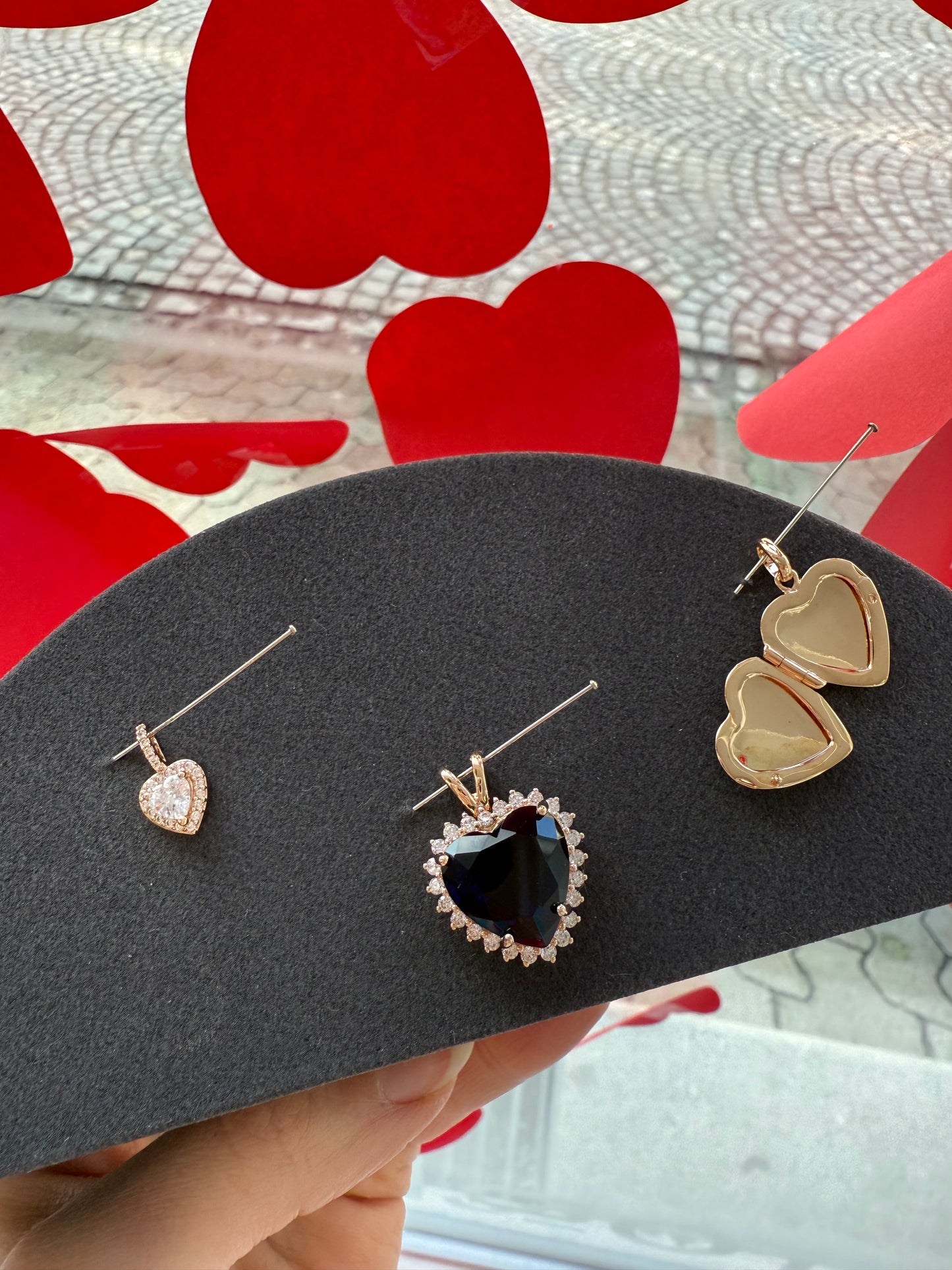 Pendentif coeur bleu