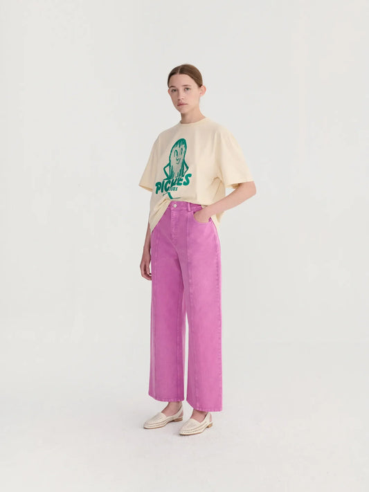 Pantalon bootcut rose