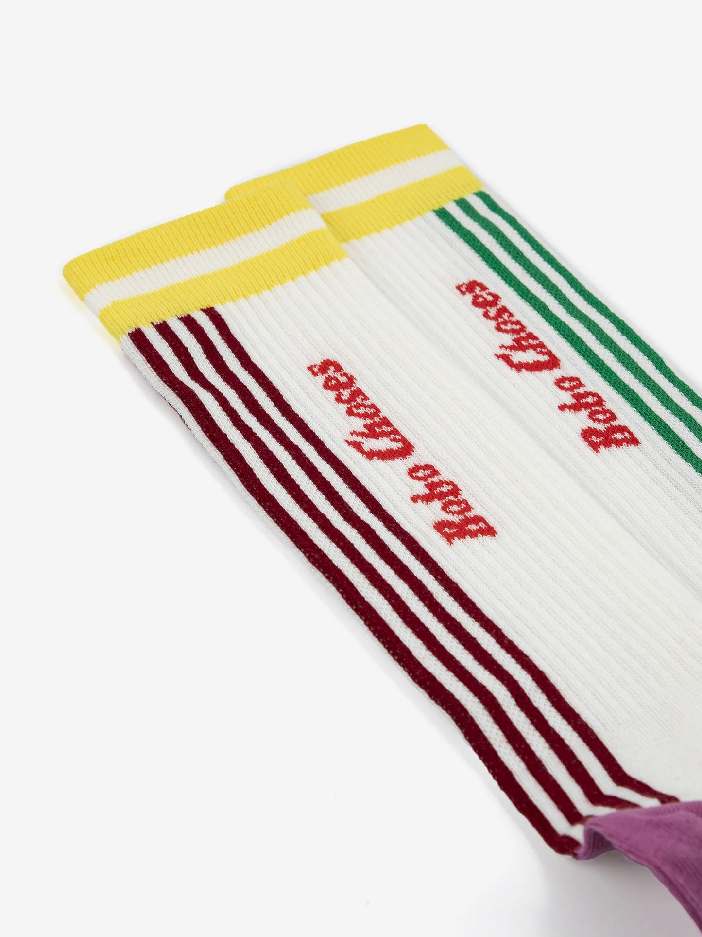 Chaussettes hautes rayées en coton