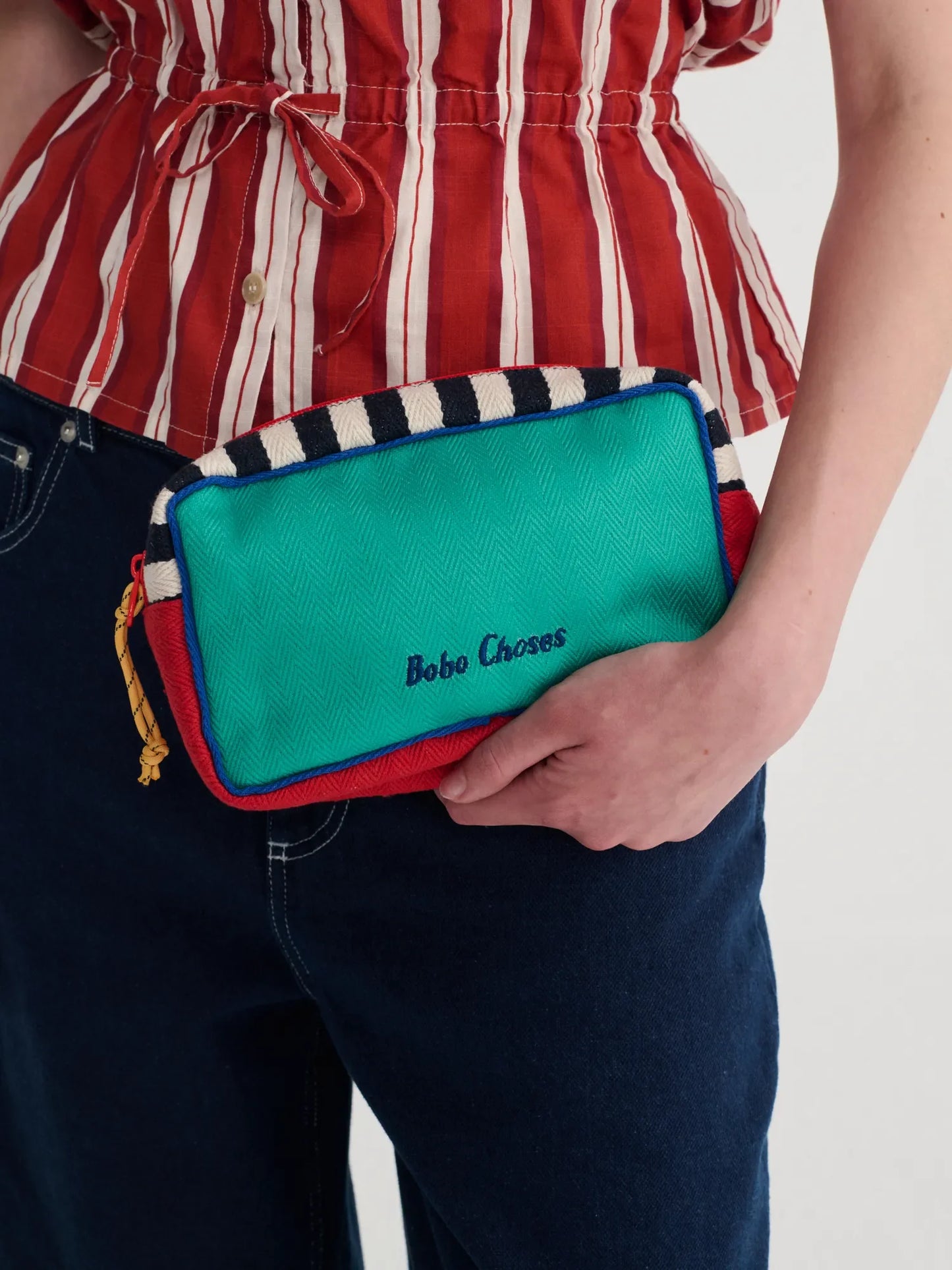 Pochette en coton Color Block