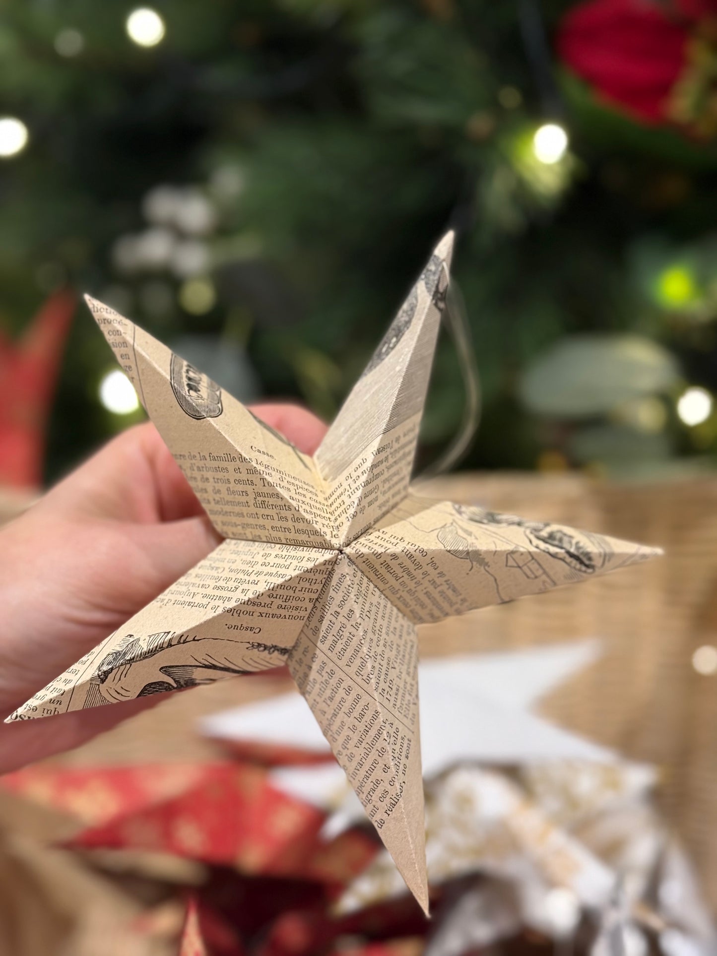 Étoile de Noël en papier