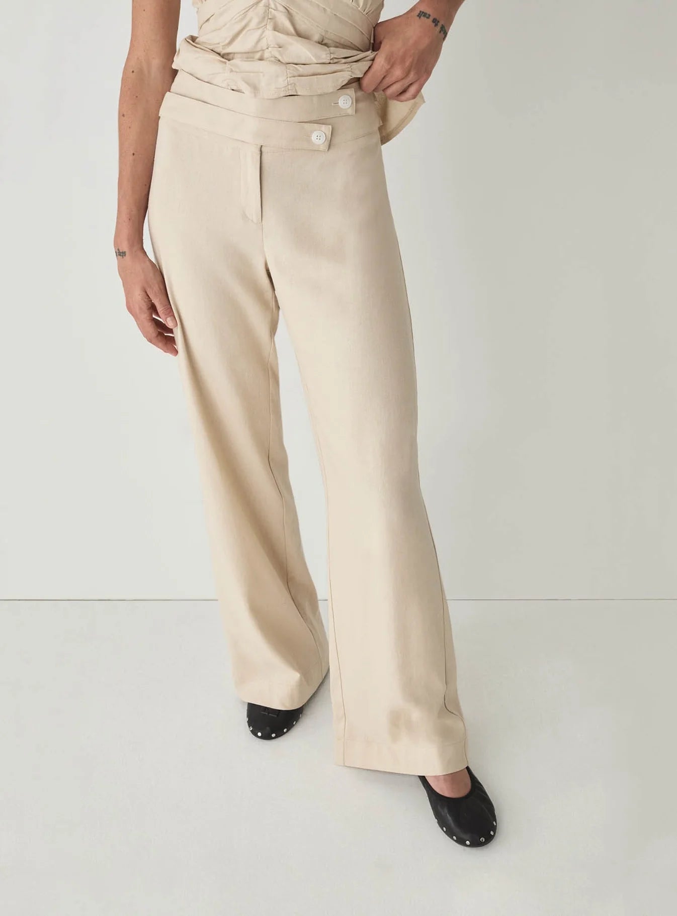 Pantalon en lin Camila