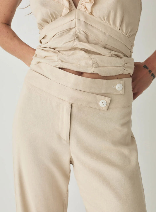 Pantalon en lin Camila