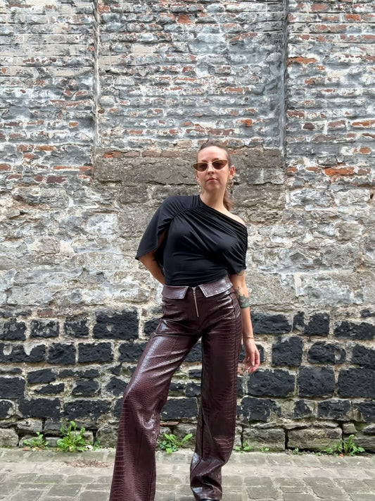 Haut drapé noir Aeris
