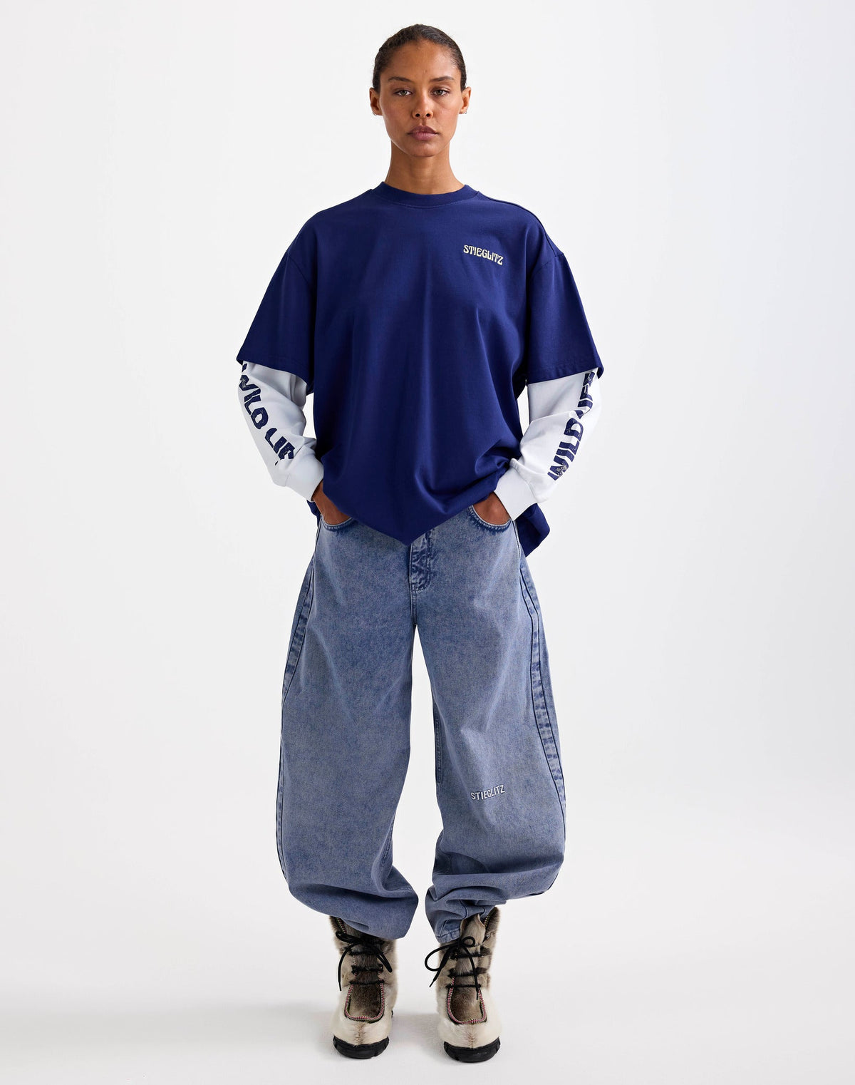 Stieglitz Fiore Wide Skate Longsleeve | Blue