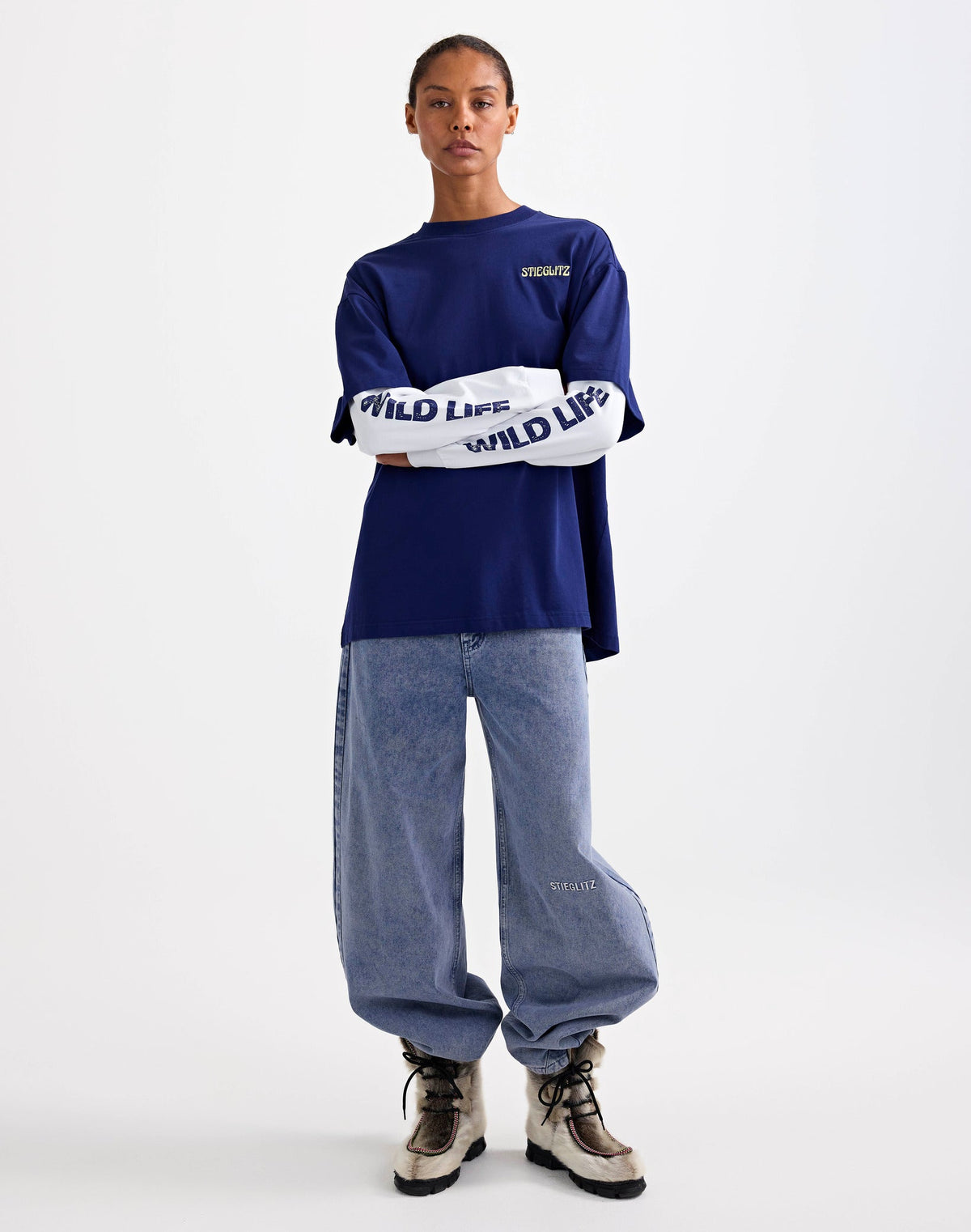 Stieglitz Fiore Wide Skate Longsleeve | Blue