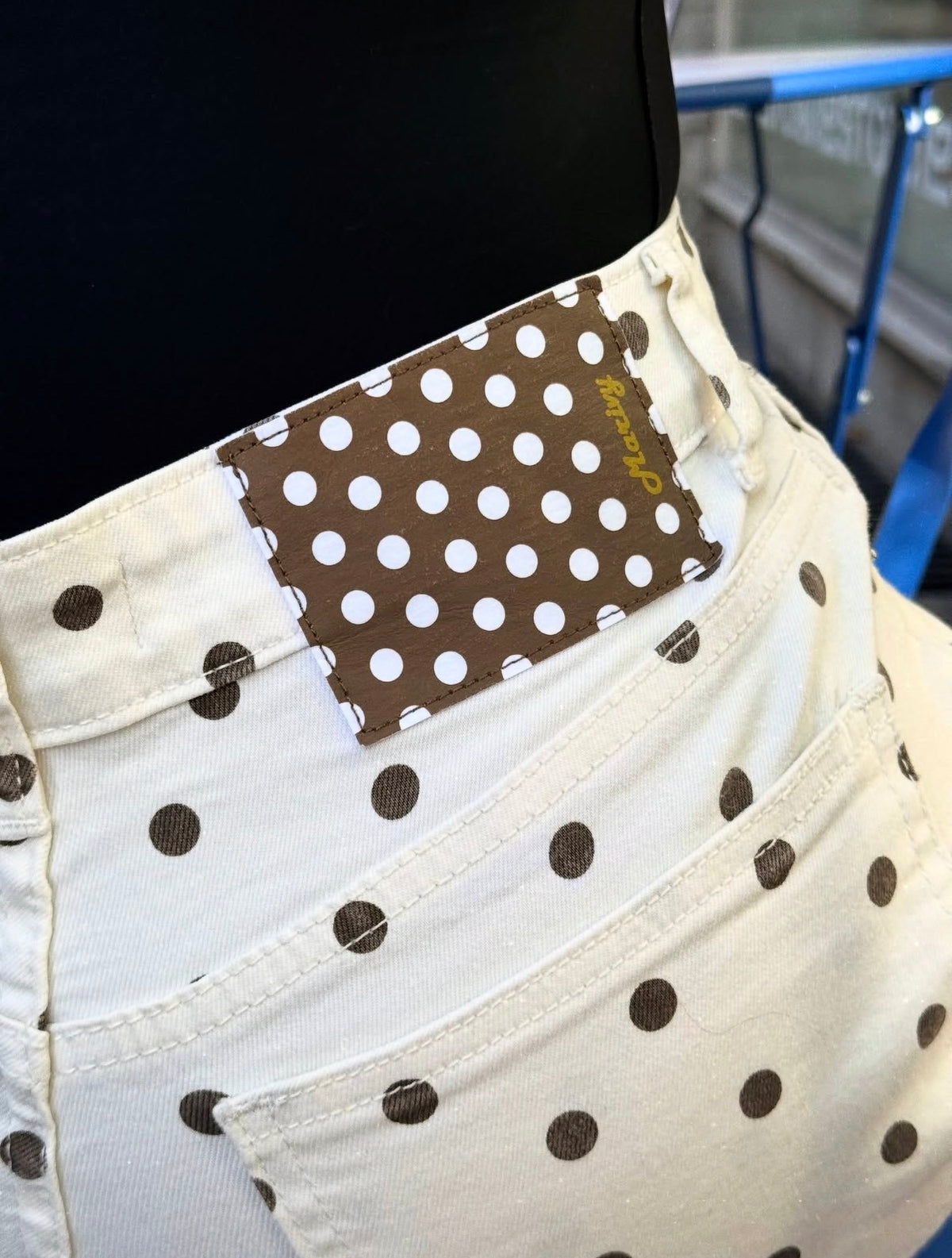 Reste 1 ! Balloon fit Polka Dots Beige Ecru