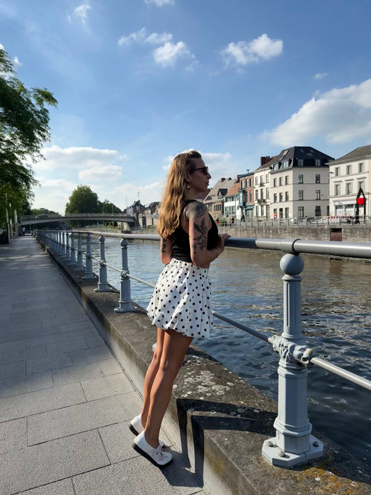 Jupe short Boule à pois