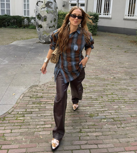 Stieglitz Zita Wrap Blouse | Brown