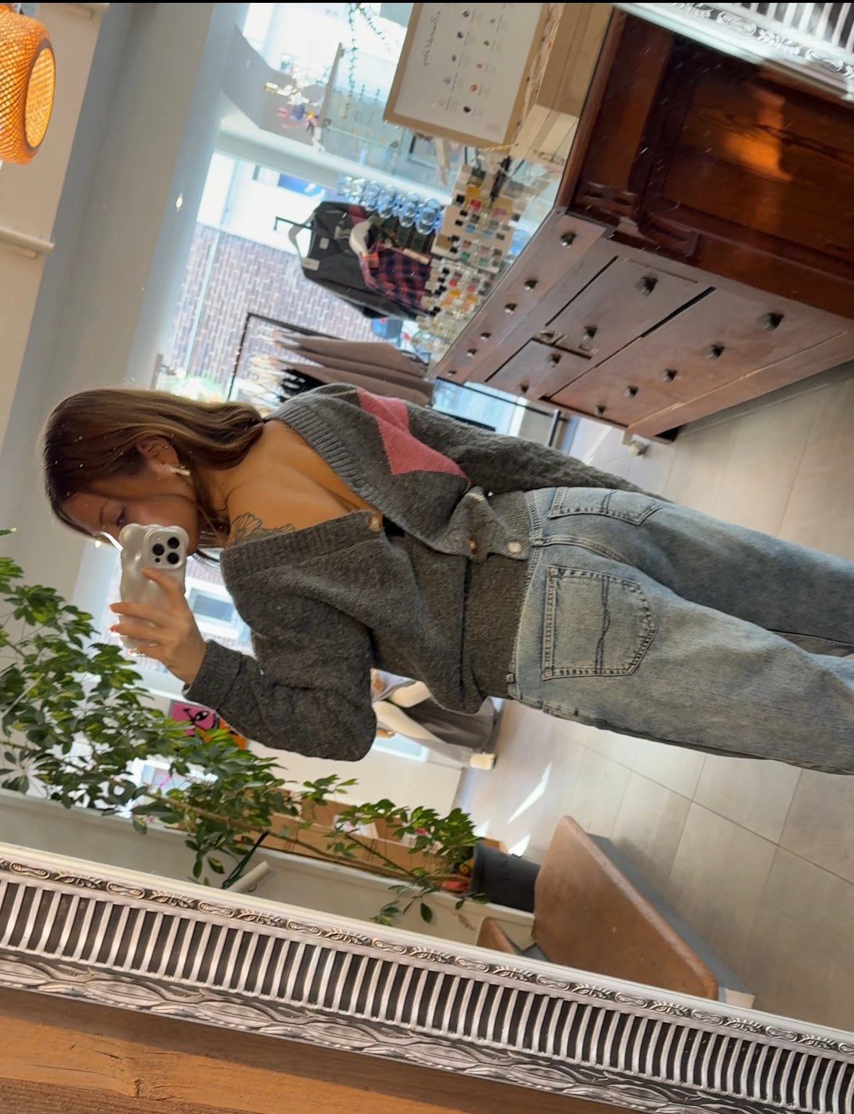 Cardigan à col v en maille