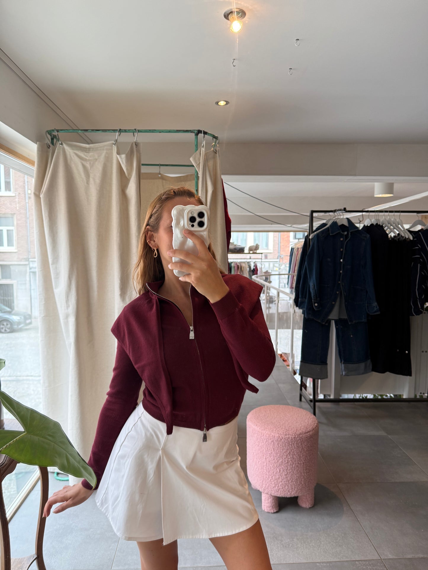 Cardigan avec foulard