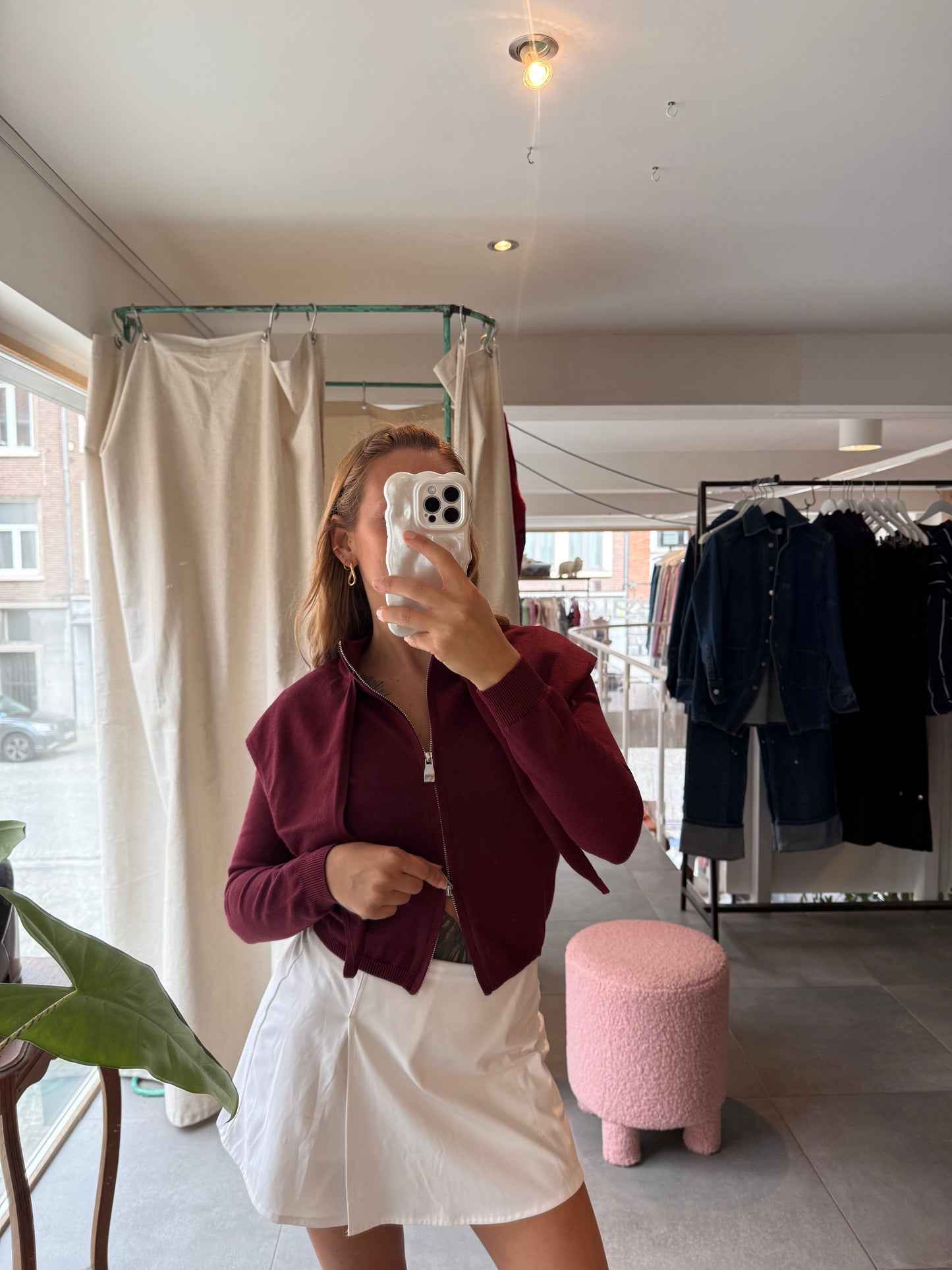 Cardigan avec foulard