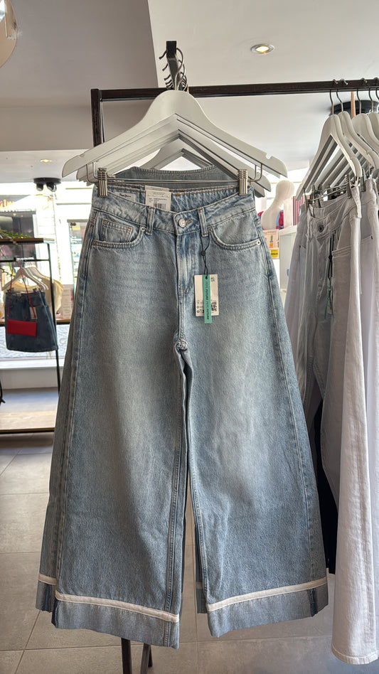 Denim Wide leg Turn up