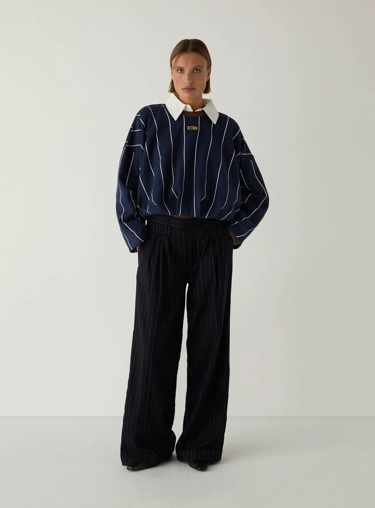 Stella Navy Blue Pants Laagam