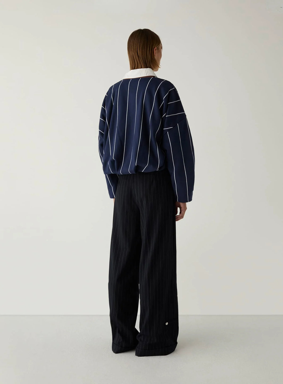 Kelly Navy Striped Sweatshirt Laagam