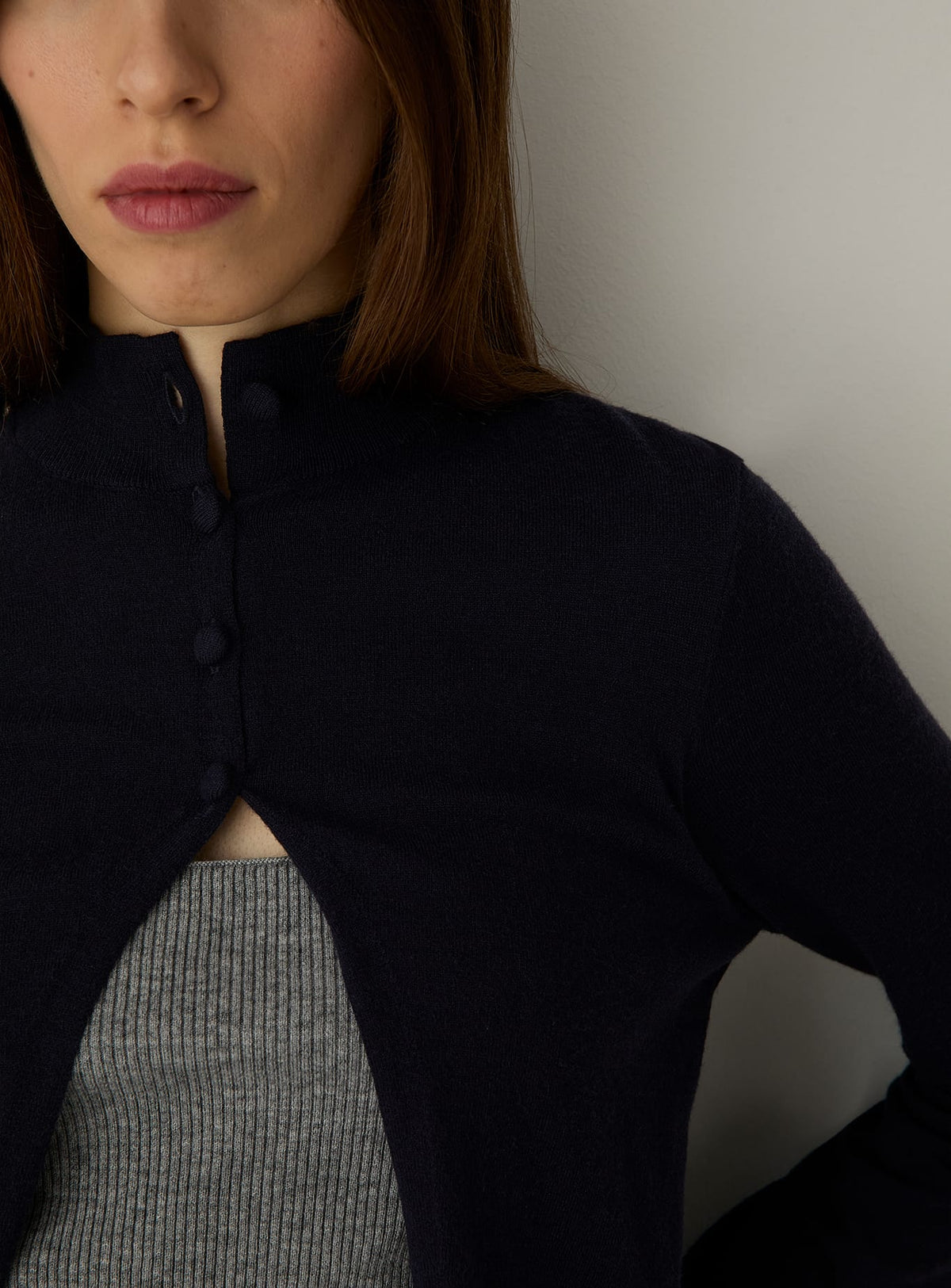 Halsey Navy Cardigan Laagam