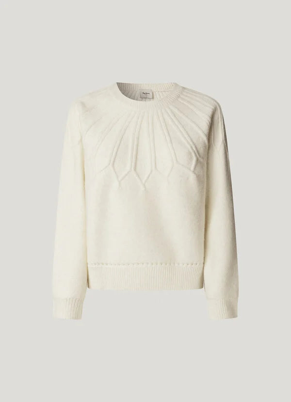 Pull col rond en maille