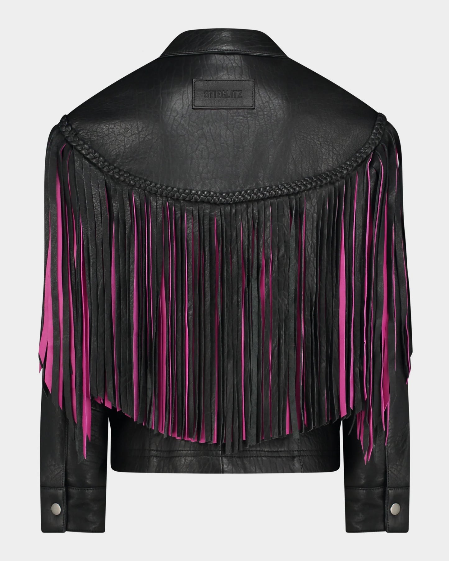 Reste 1 ! Veste à franges en cuir Janez
