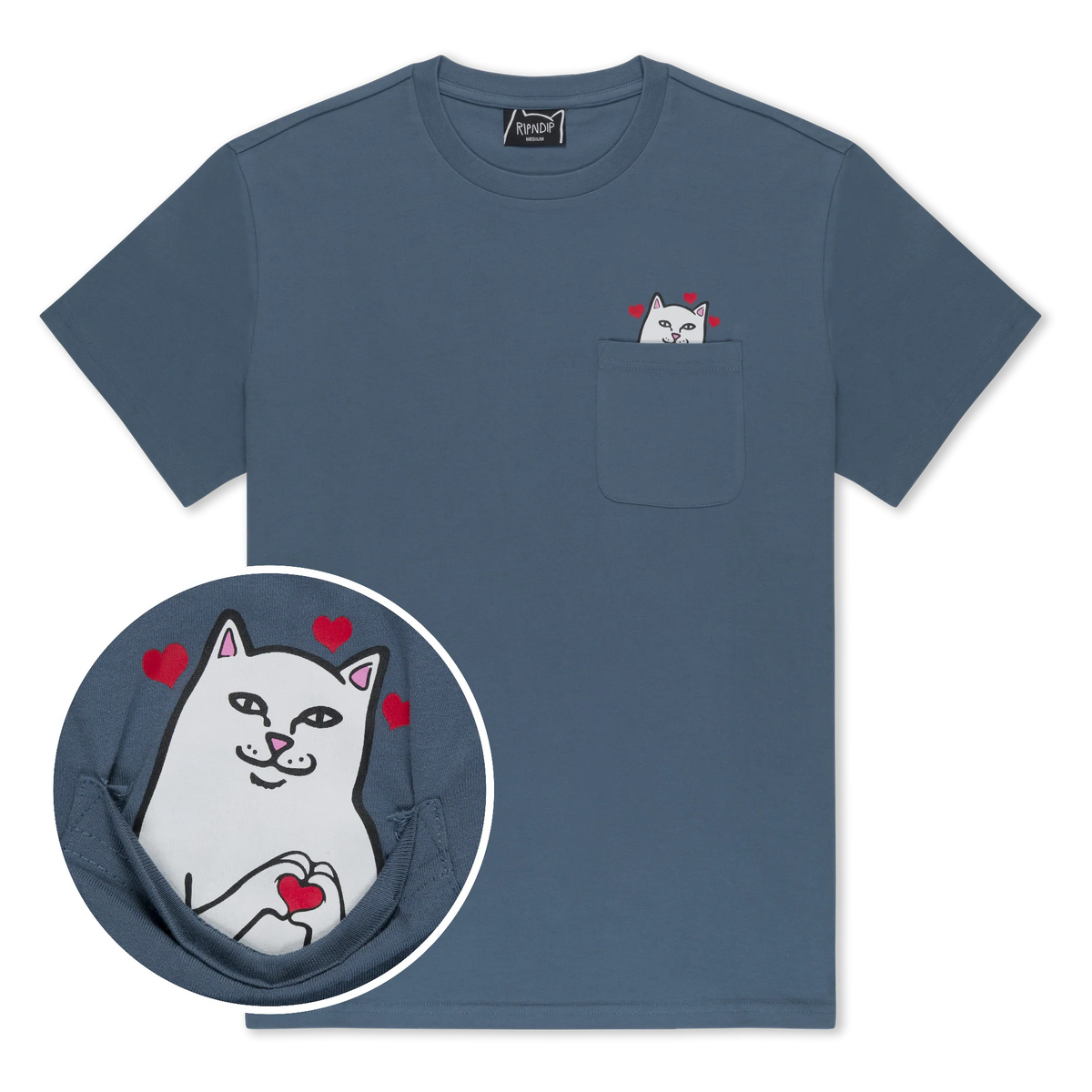 Ripndip Nermal Loves Pocket Tee (Slate)
