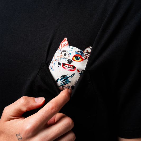 Ripndip Lord Nermal Collage Pocket Tee (Black)